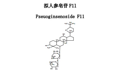 擬人參皂苷F1l中藥化學對照品分子結構圖