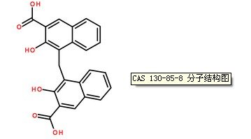 雙羥萘酸CAS號：130-85-8分子結構圖
