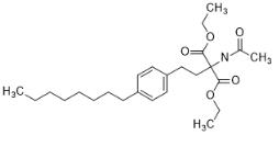 2-乙酰氨基-2-(2-(4-辛基苯基)乙基)丙二酸二乙酯對照品