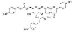 Apigenin 7-O-(2'',6''-di-O-E-p-coumaroyl)glucoside標準品